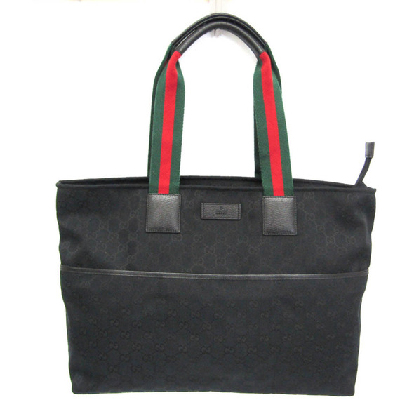GUCCI Black Leather Tote Bag - Picture 1 of 10